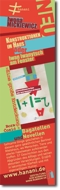 Hanani - Lesezeichen für Neuerscheinung 2011: Konstruktionen im Haus von Iwona Mickiewicz